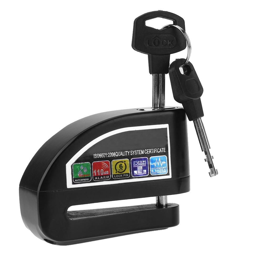 Varkaudenesto pyörän levyjarrulukko turvahälyttimellä moottoripyörälle