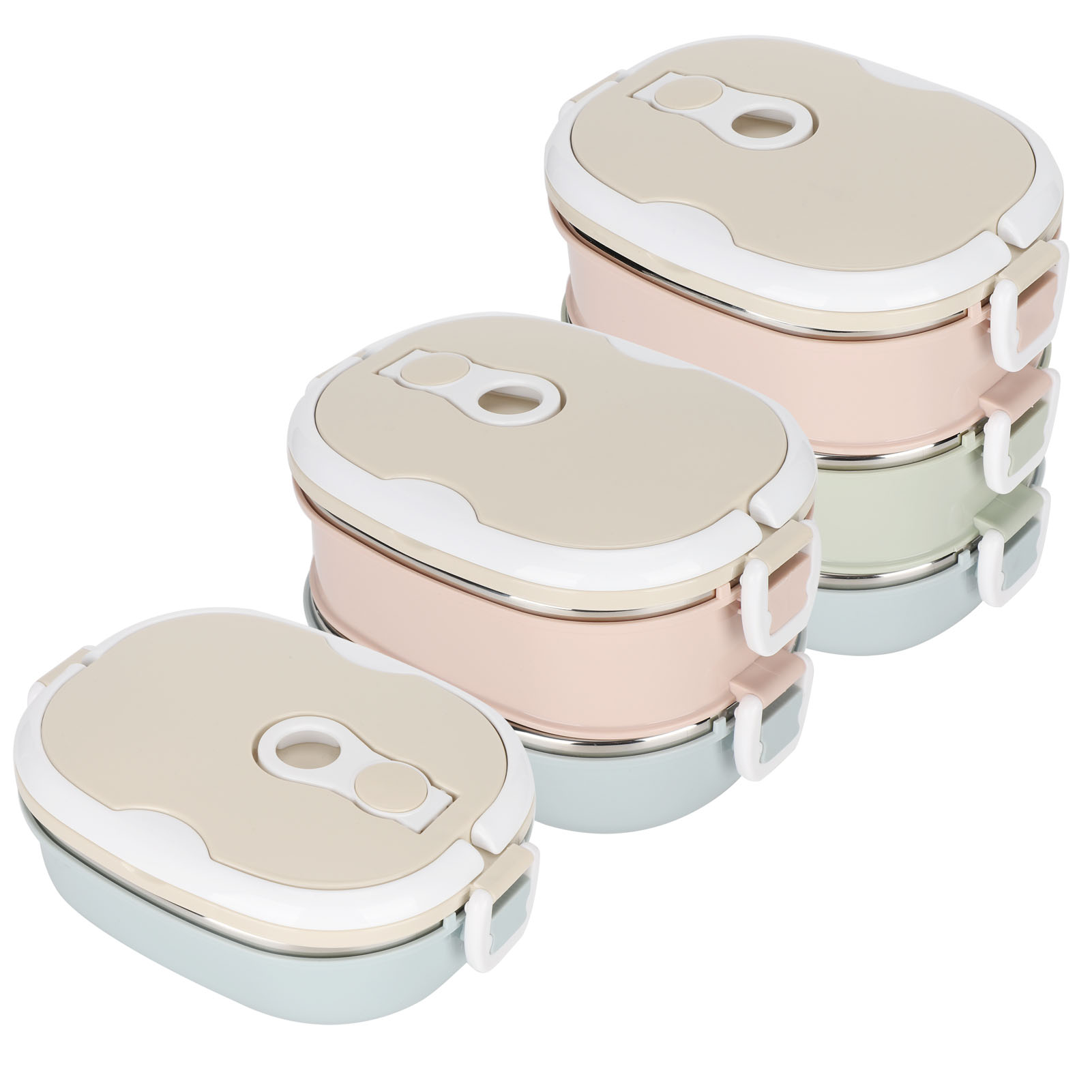 Utensilios de cocina fiambrera fiambrera contenedor de comida portátil de acero inoxidable para estudiantes niños trabajo fiambrera de acero inoxidable
