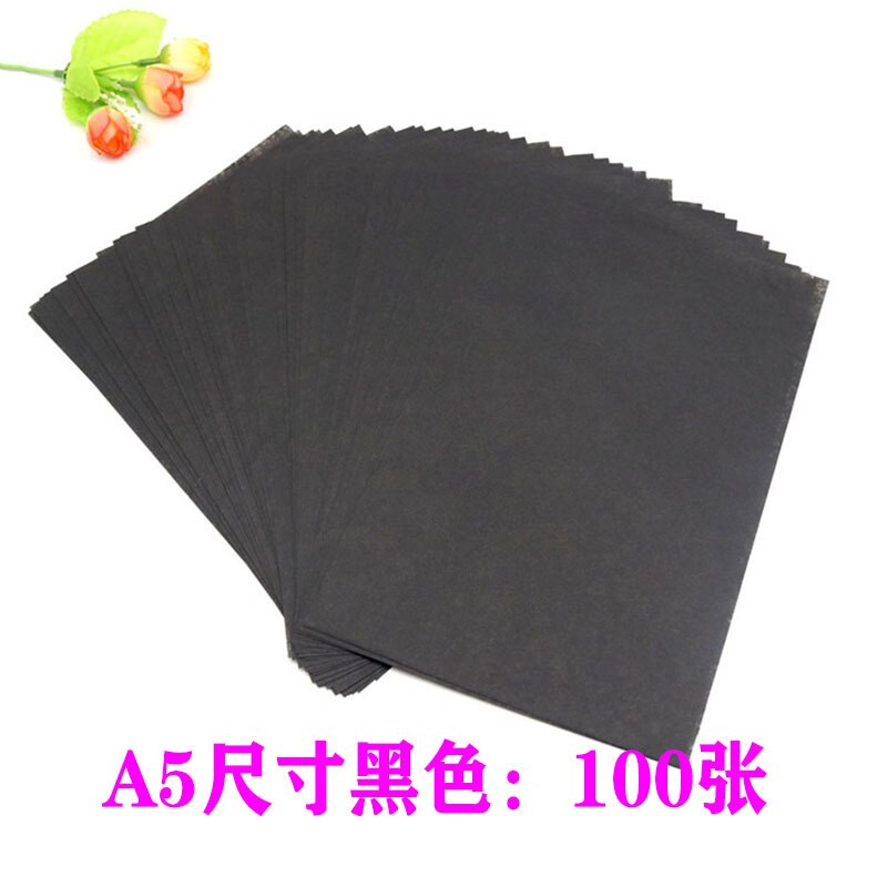 100/80pcs Tissue Paper A4 A5 Copy Tracing Paper Wrapping Paper Shoes Clothes Lining Compartment Moisture-proof Sydney Paper: A5 black 100pcs