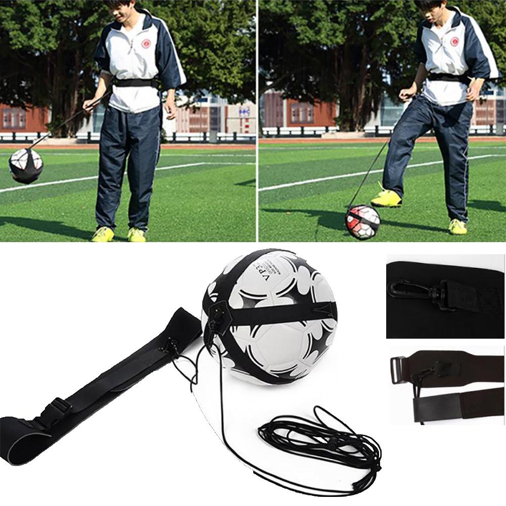Einstellbare FußBall trete Trainer FußBall Ball Kicker Praxis Gürtel freundlicher Ausbildung Werkzeug für schießen vorbei erhalt jonglieren