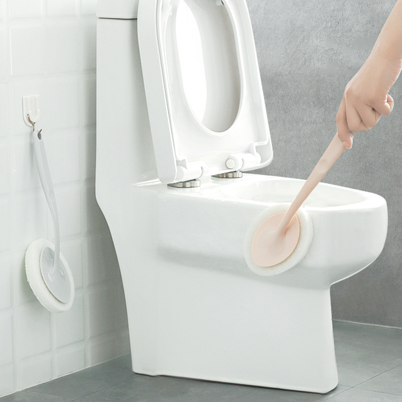 Escova de limpeza de piso de banheiro, esponja mágica para lavar louça, borracha multifuncional de plástico com cabo longo, utensílio de cozinha para casa