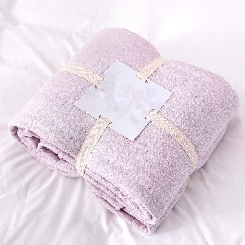 Garza di cotone Mussola Coperte E plaid Coperta per Letto Da Letto in Cotone Copertura Divano proprietà aria Condizionata Copriletto per I Bambini Adulti: leggero viola / 200x230 cm