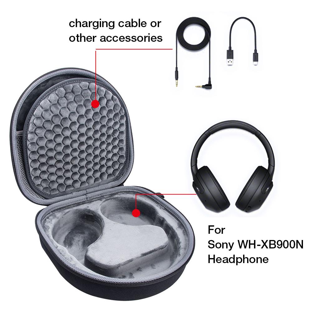Earphone Hard Case For SONY WH-XB900N Headphone Storage Bag Premium Shockproof Headphone Case Protective Carrying Shell