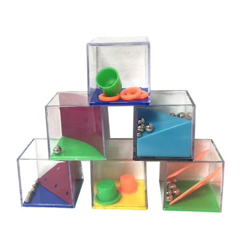 24Pcs Decompression Puzzle Toy Gravity Balance Bead Set Mini Labyrinth Cube Various interesting little game Plastic