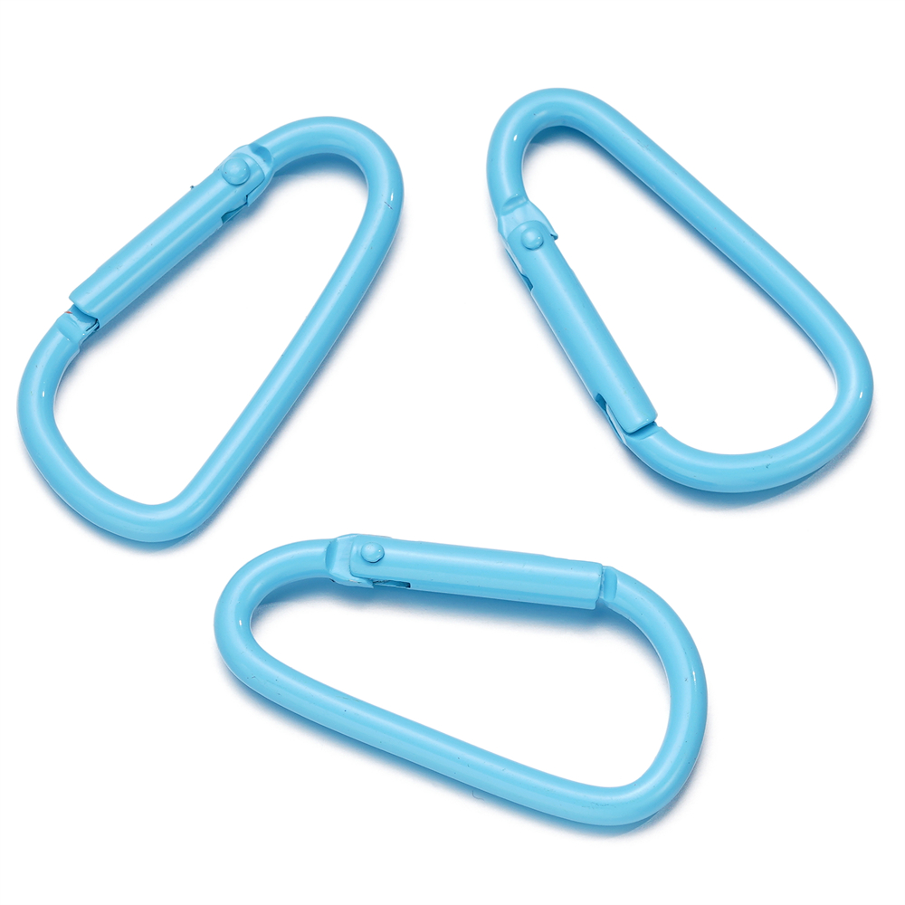 5 pçs/lote 46x23mm D Mosquetão Gancho Liga Colorida Chaveiro Snap Clip Ganchos Para Fazer Jóias Chaveiro Conector DIY Descobertas: Verde