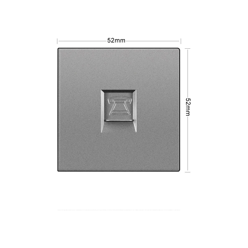 Novski wall mounted module DIY European standard gray crystal glass panel socket switch button function module combination