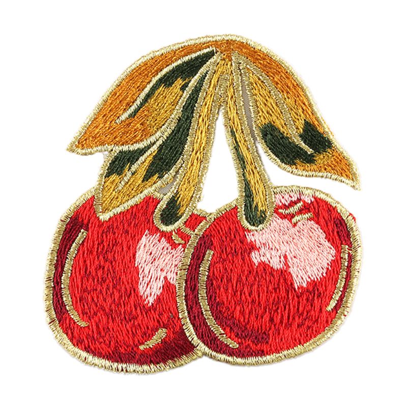 Sequin Paddestoel Cherry Aardbei Badge Patch Cartoon Naaien Borduren Applique LX9E: 6EE501996-4