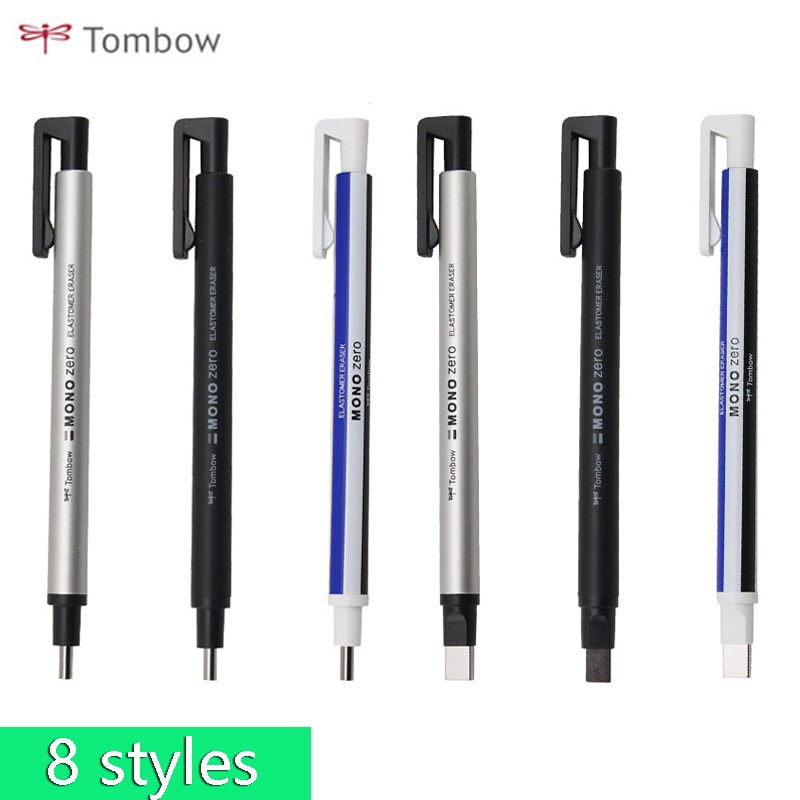TOMBOW MONO Zero Eraser Mechanical Eraser Meticulous Highlighting Refillable Pen Shape Rubber Press Type School Stationery