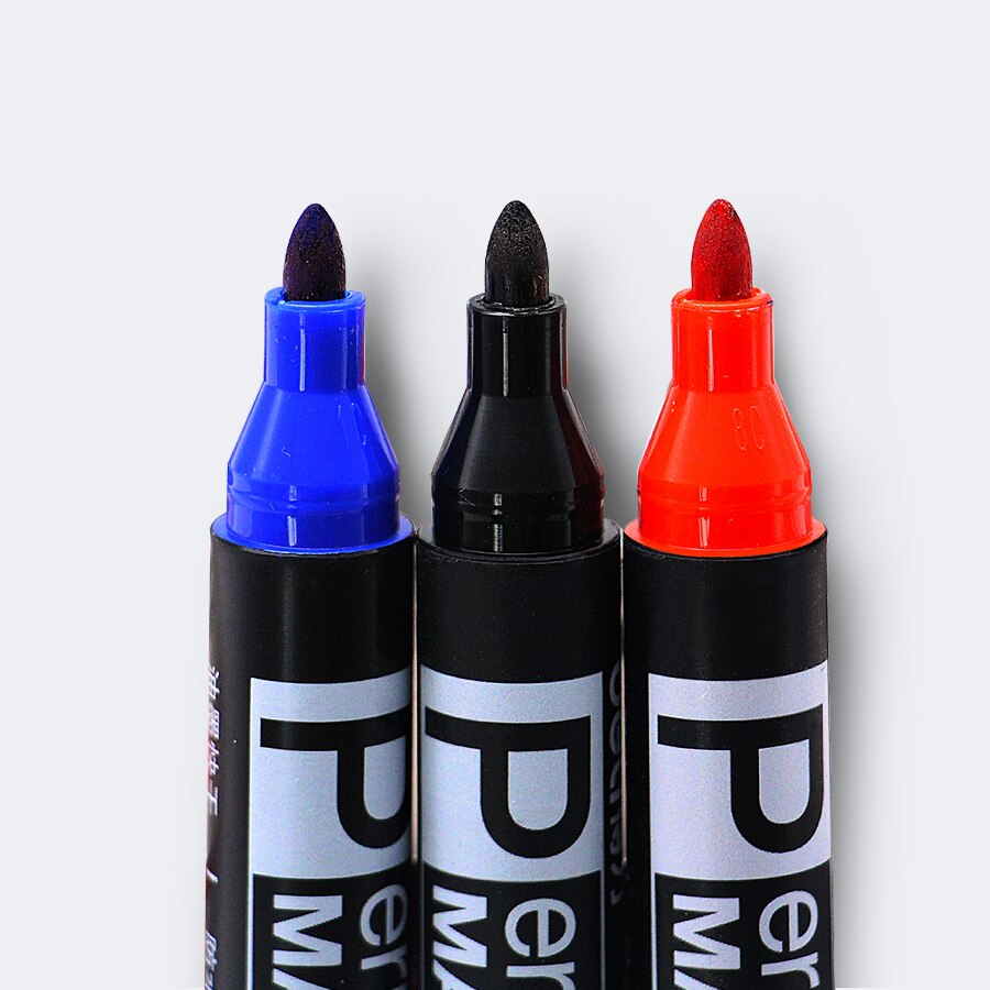 10Pcs Speciale Aanbieding Deli 6881 Markeerstift Olie Pen Zwart/Rood/Blauw Express Marker Pen