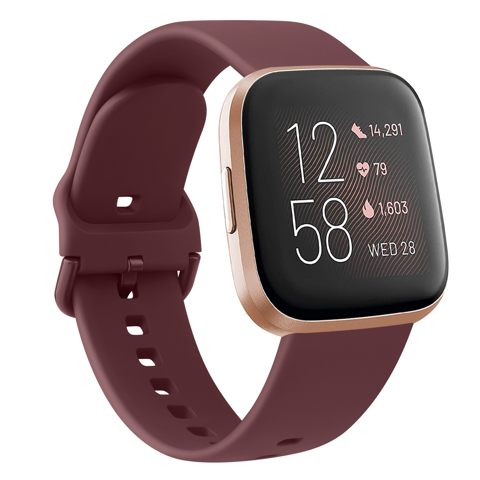 rem til fitbit versa 2/ versa-rem silikonklokkerem vanntett armbånd til fitbit versa lite erstatningsrem: Hvit svart / 16mm