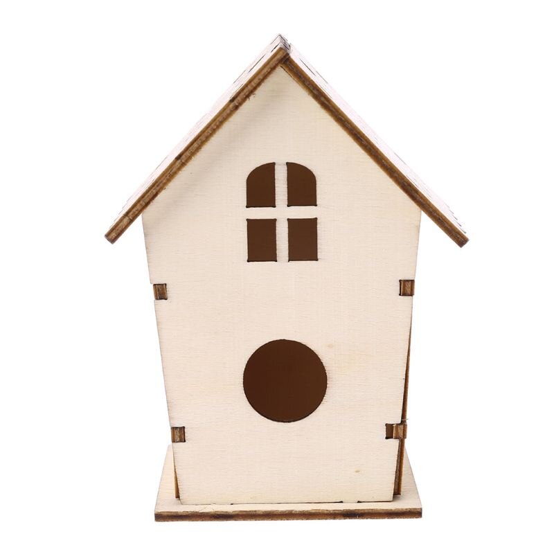 Natural Wooden Bird House Nest Wall-mounted Home Garden Outdoor Bird Cage Box Birds Supplies C42