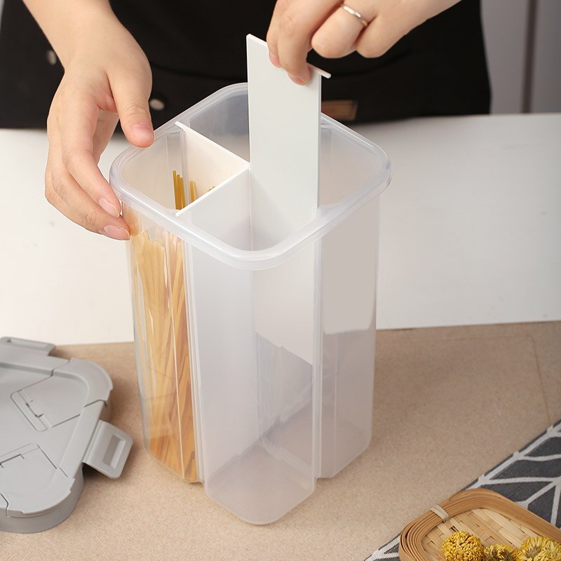 AMINNO Cereal Storage Container Plastic Cereal Dispenser Kitchen Dry Food Storage Container Oat Dispenser BPA-Free Box