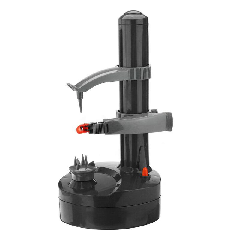 Éplucheur automatique pour pommes de terre | Appareil électrique multifonction éplucheur automatique pour légumes fruits pommes avec rotation automatique 2 lames supplémentaires: black