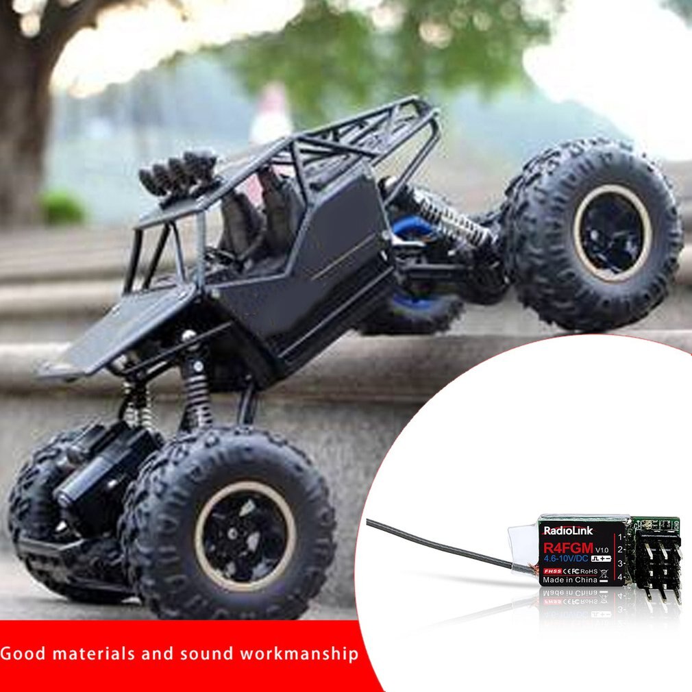 R4FGM 4CH Empfänger Integrierte Kreisel für Mini RC Autos und Boote Geeignet für RC4GS/RC6GS//RC4G/T8FB/T8S