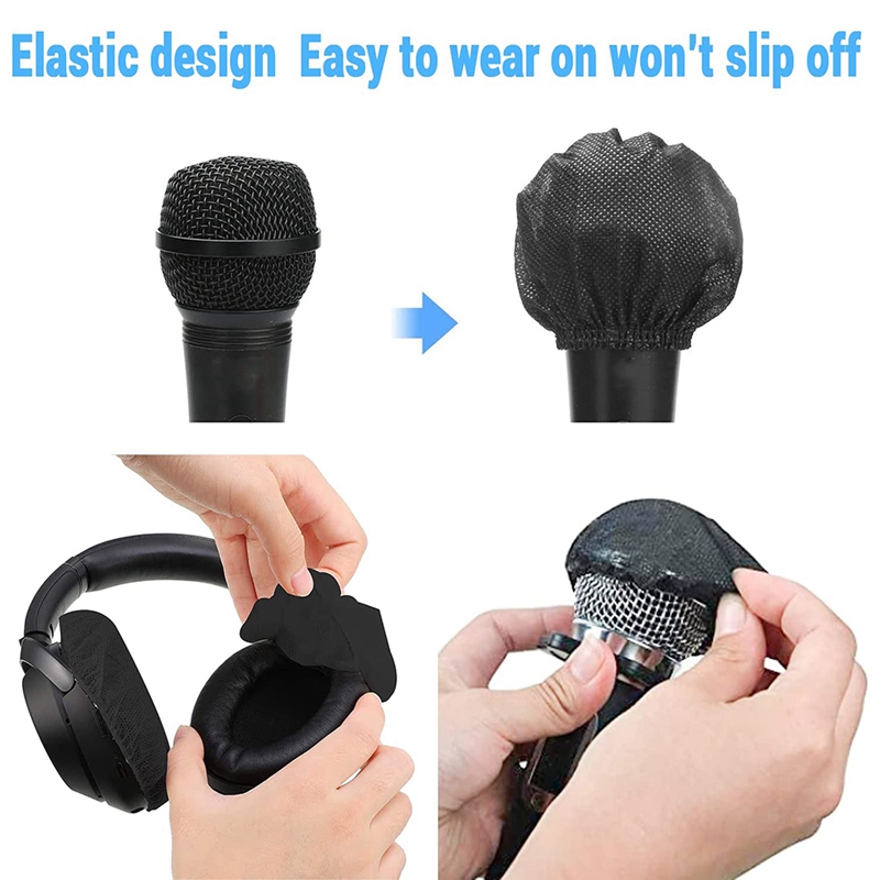 Housse de Microphone jetable, 300 pièces, protection contre le vent pour Microphone karaoké portable