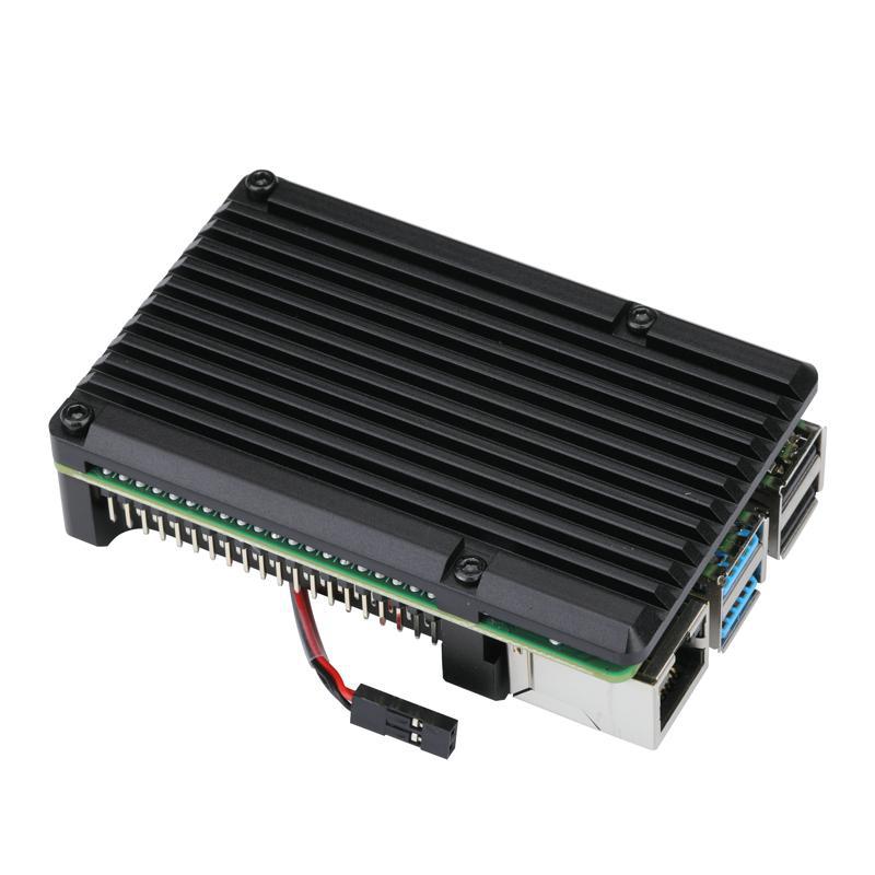 Raspberry Pi 4 Aluminium Case Met Dual Koelventilator Metalen Shell Zwarte Behuizing Voor Rpi 4 Model B: No fan