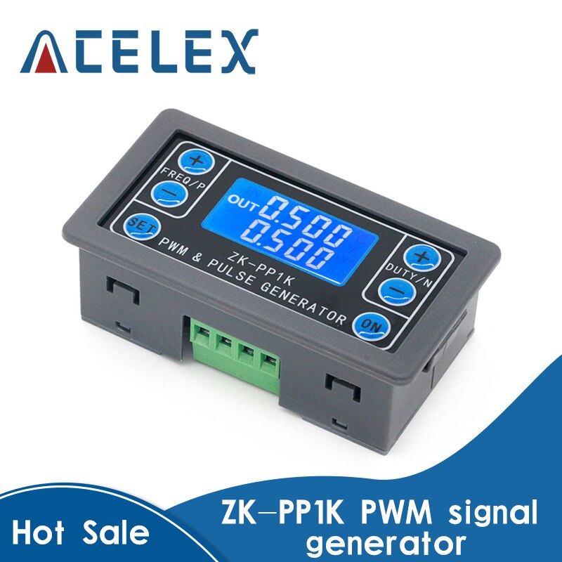 Zk -pp1k generator de semnal lcd pwm cu mod dublu 1- canale 1hz-150 khz pwm frecvență puls generator de unde pătrate reglabil cu ciclu de lucru