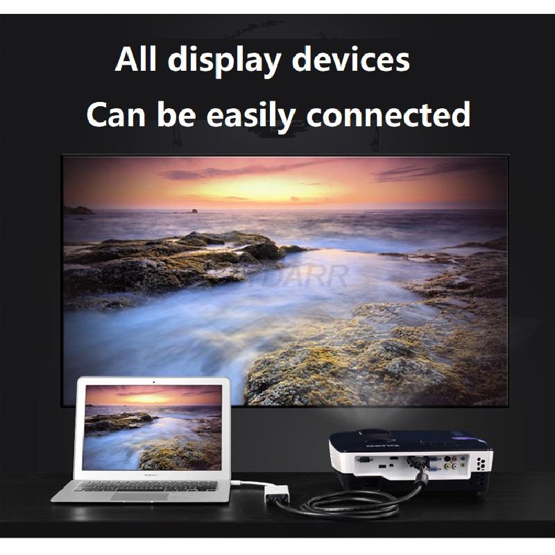 Mini Displayport Naar Hdmi Dvi Vga Adapter 4K Mini Dp Converter Bliksemschicht Compatibel 3 In 1 Voor Mac Macbook Pro Air Imac Oppervlak