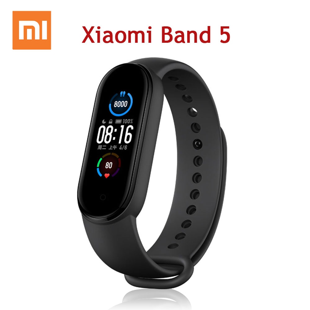 Xiaomi Mi Band 5 Smart Bracelet Band AMOLED Screen Miband 5 Smartband Fitness Wristband Heart Rate Monitor Bluetooth Sport Water
