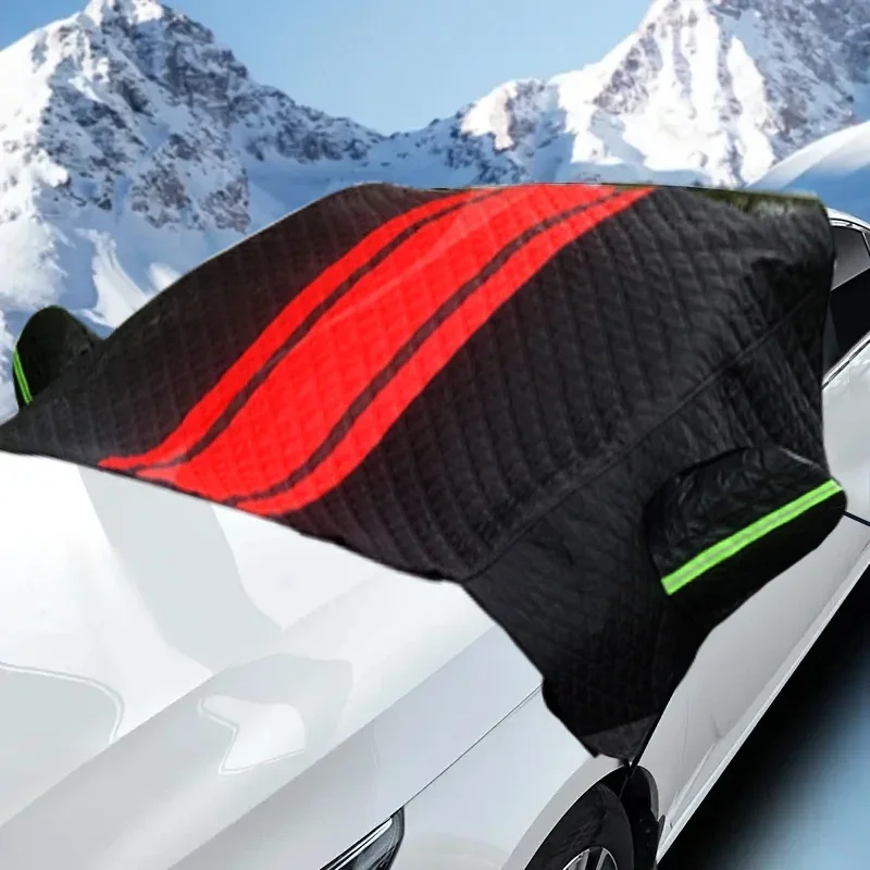 Waterproof Cover Exterior Car Covers Outdoor Half Awning Anti-Snow Windshield Proof Protective Cotton Sunshade Anti Ice Frost