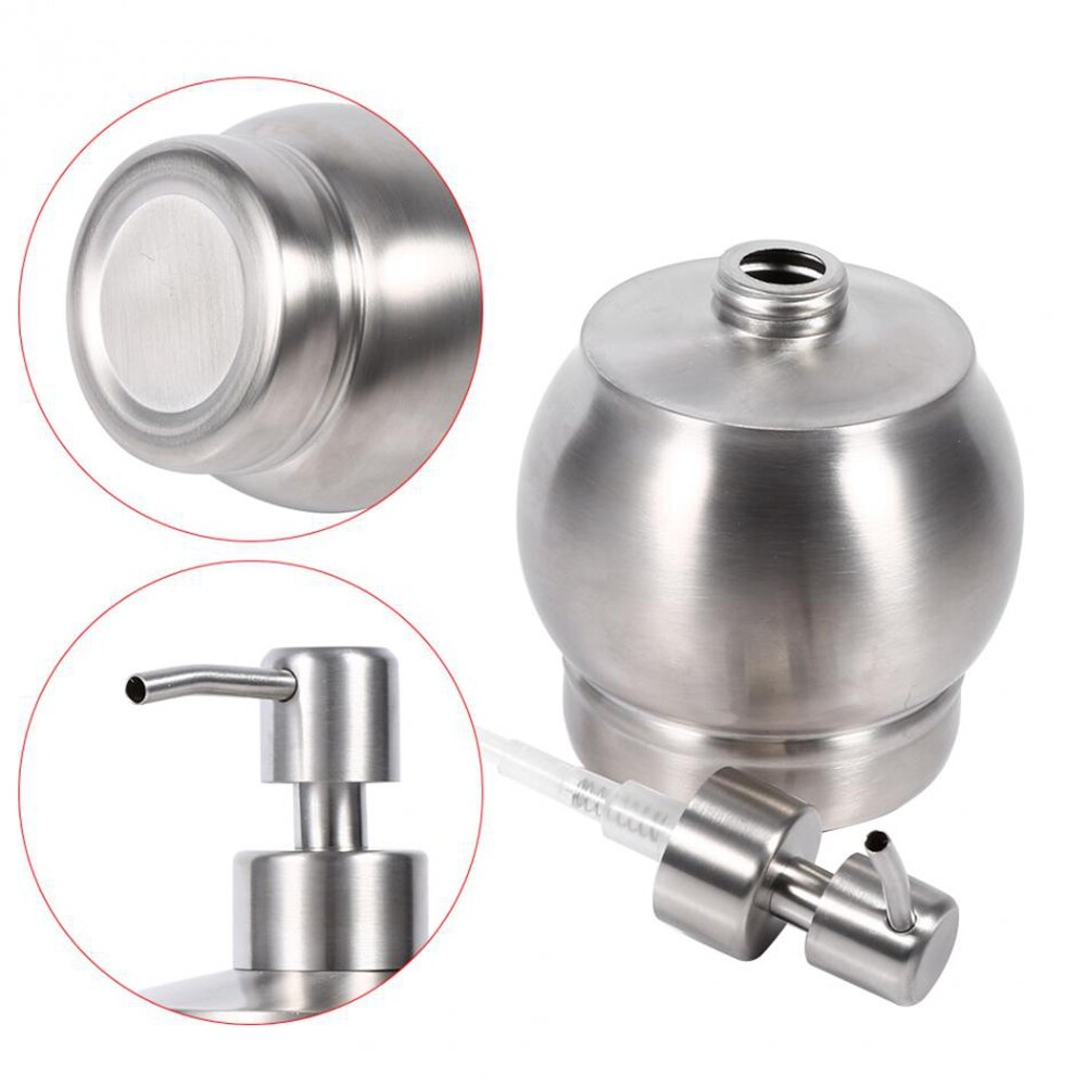 550Ml Stainless Steel Soap Dispenser Pump Lotion Bottle Kitchen Bathroom Detergent Shampoo Shower Hand Wash Bottle Pump Holder
