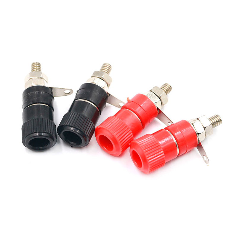 10 Stks/partij Terminal Blokken JS-910B 4Mm Versterker Terminal Connector Bericht Banana Plug Jack Mount Zwart 5 Rode 5