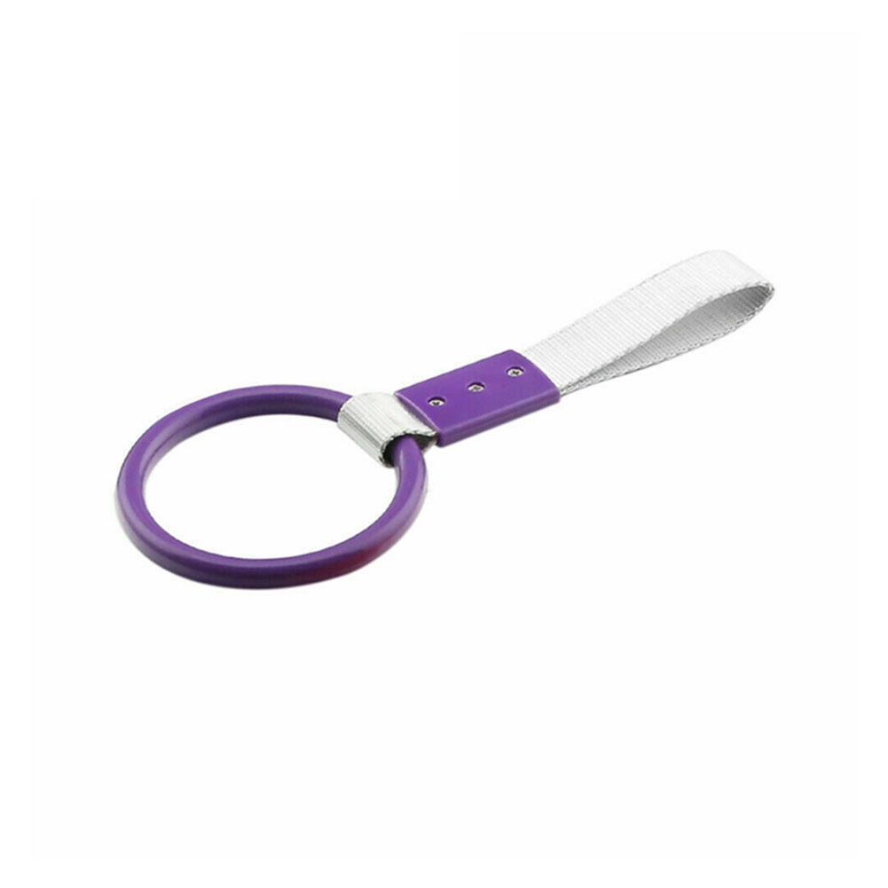 Round Car Interior Pull Ring Car Rear Bumper Warning Loop JDM TSURIKAWA RING Subway Train Bus Handle Strap Charm Drift: Purple