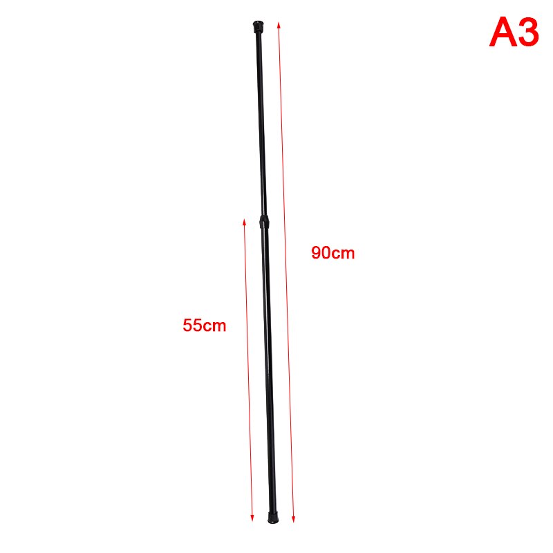 Multifunction Adjustable Bathroom Shower Curtain Rods Metal Voile Extendable Rod: A3