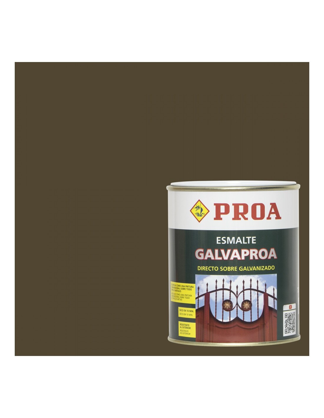 Pintura galvaproa forja directa sobre galvanizado dorado forja