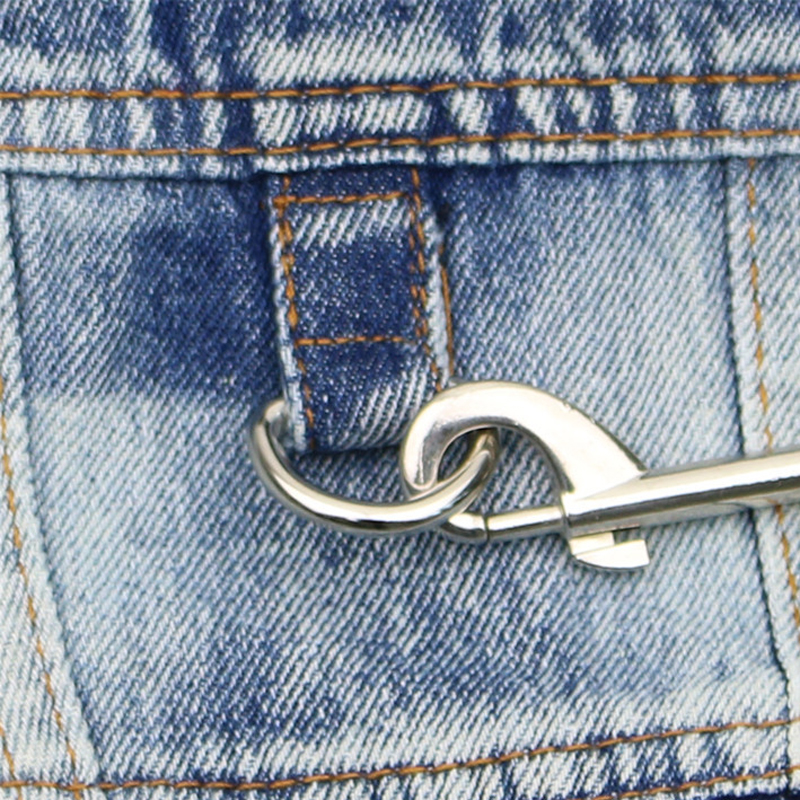 Chaqueta vaquera para perros, camisas vaqueras para perros pequeños y medianos, chalecos con arnés de solapa para gatos, ropa para perros con de rasguño lavado