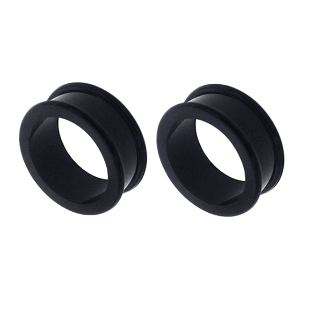 4 bouchons de jauge d'oreille en Silicone épais, blanc et noir, Double évasé, extenseur de selle pour Tunnel de chair, Kit d'étirement de 4mm à 25mm