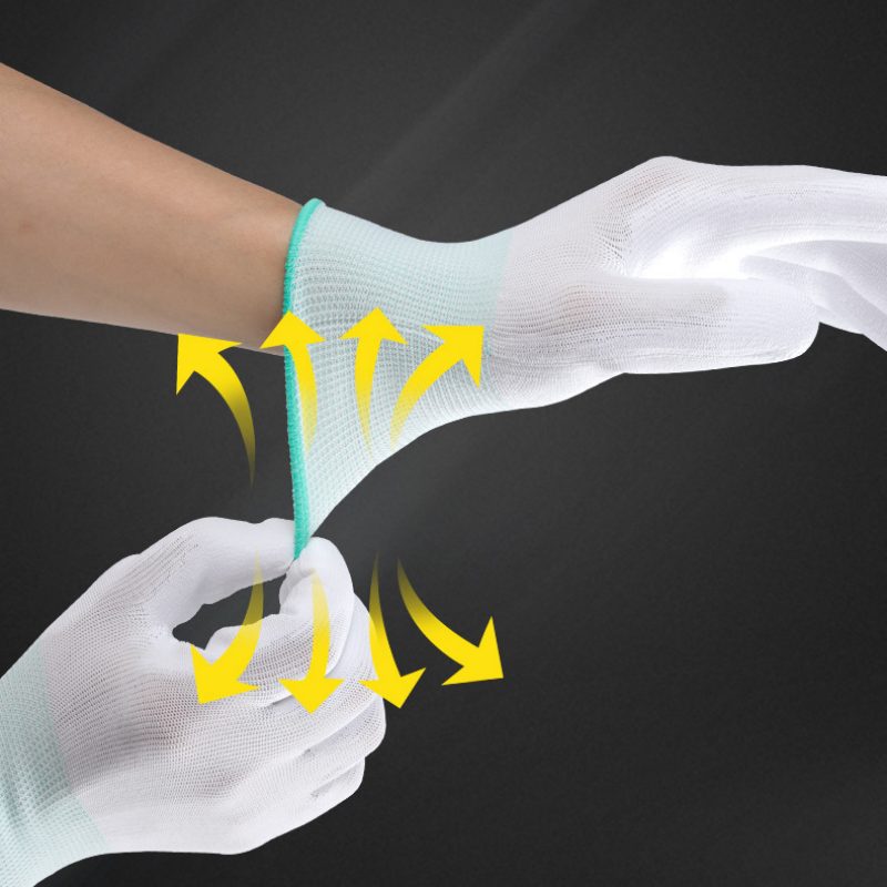 1 paar antistatische handschoenen Antistatische ESD elektronische werkhandschoenen PU-gecoate palmtuin elektronische werkbeschermerhandschoenen