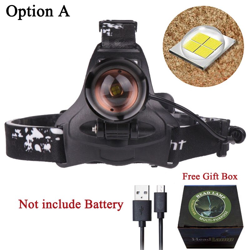 Z20 Litwod 2608 32W chip XHP70 Headlight 32000lum powerful Led headlamp zoom head lamp flashlight torch Lantern Head light: OPtion A