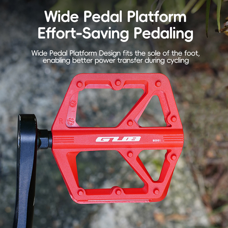 Pedali piatti in nylon migliorati Pedale per bicicletta Dual DU Pedali per bici da MTB Chiodi per piedi antiscivolo leggeri Accessori per biciclette Ciclismo