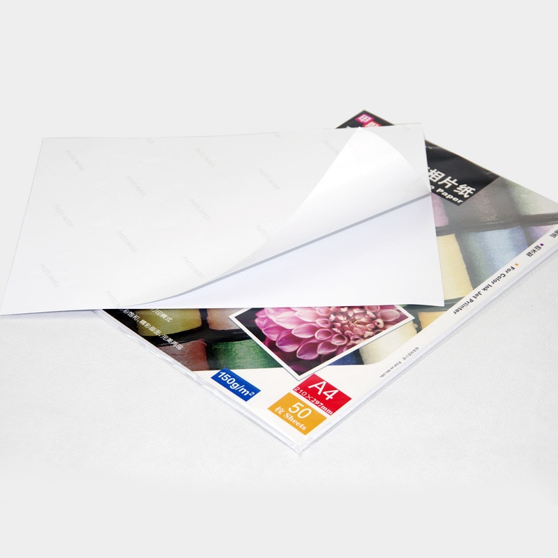 135g 150g A3 A4 brillante 100 hojas A5 200 hojas autoadhesivas impresión de inyección de tinta magnética con pegamento trasero pegatina papel de impresora fotográfica