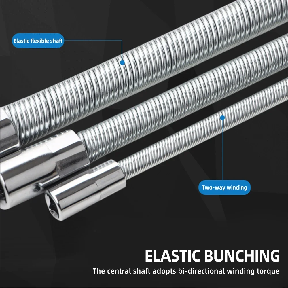 Drive Socket Extension Bar Adapter Connective Rod Flexible Shaft Conversion Head High Torque Ratchet Wrench Electronic Drill