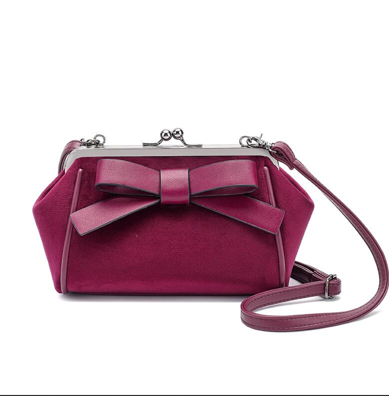 Anawishare kvinnor axelväskor bow crossbody väskor för kvinnor messenger bags gröna kvinnor handväskor bolsos mujer: Rött läderbälte