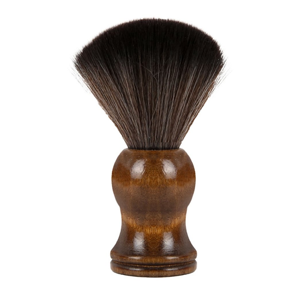Nylon Shaving Brush Men’s Shave Brush With Engineered Wood Handle Wet Shaving Brush Kit For Safety Razor Straight Razor