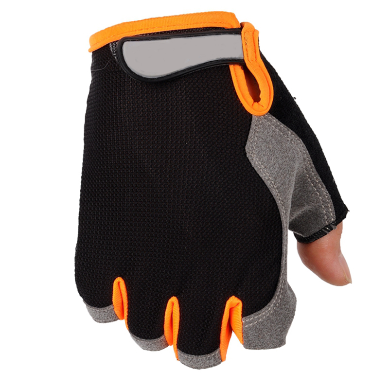 Guantes para hombre medio dedo tela suave transpirable antideslizante levantamiento de pesas deportes gimnasio guantes soporte de muñeca
