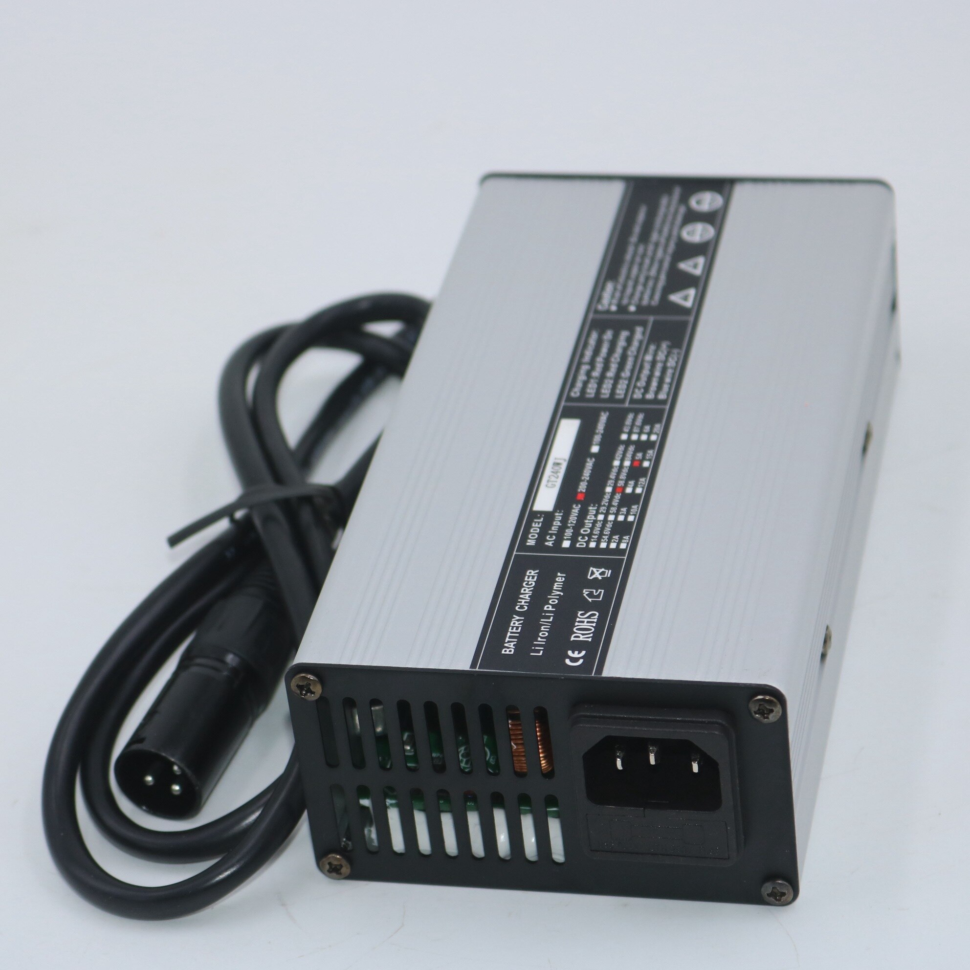 Aluminum 48V (58.8V) 5A (amp) 14S Li-ion/LiPo Battery Charger Electric Bike/Scooter Use