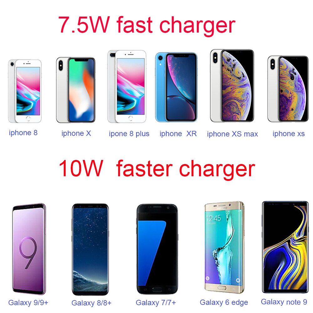 10w qi trådløs lader rask trådløs frakt trådløs lader til jaguar xf xe xfl f-tempo til iphone 8 x xsmax