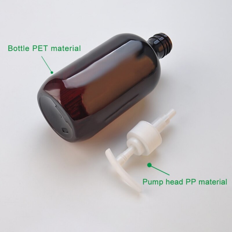 100-500ml Liquid Soap Shower Gel Refillable Bottle Brown Bathroom Shampoo Bottles Wash Hair Conditioner Lotions Press Dispenser