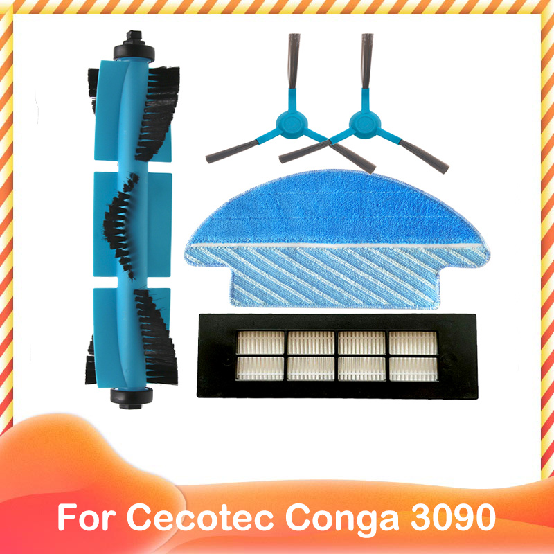 Para Conga 3090/Viomi 1X cepillo lateral de rodillo principal filtro Hepa paño de mopa trapo repuestos de limpiador accesorio de Robot aspirador: plum
