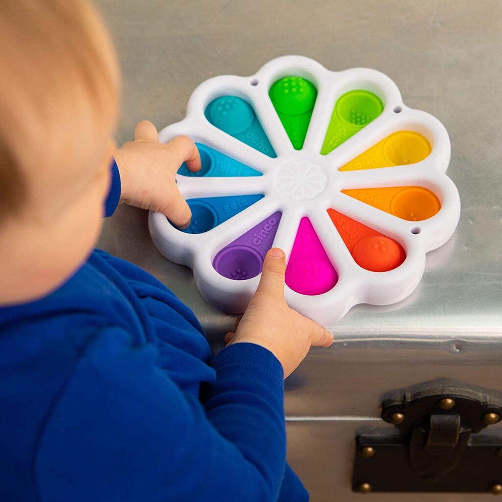 Pop Fidget punk juguetes Arco Iris empujar burbuja juguetes anti estrés adultos niños sensorial para aliviar el autismo fidget Juguetes | Juguetes Fidget | fidget Juguetes