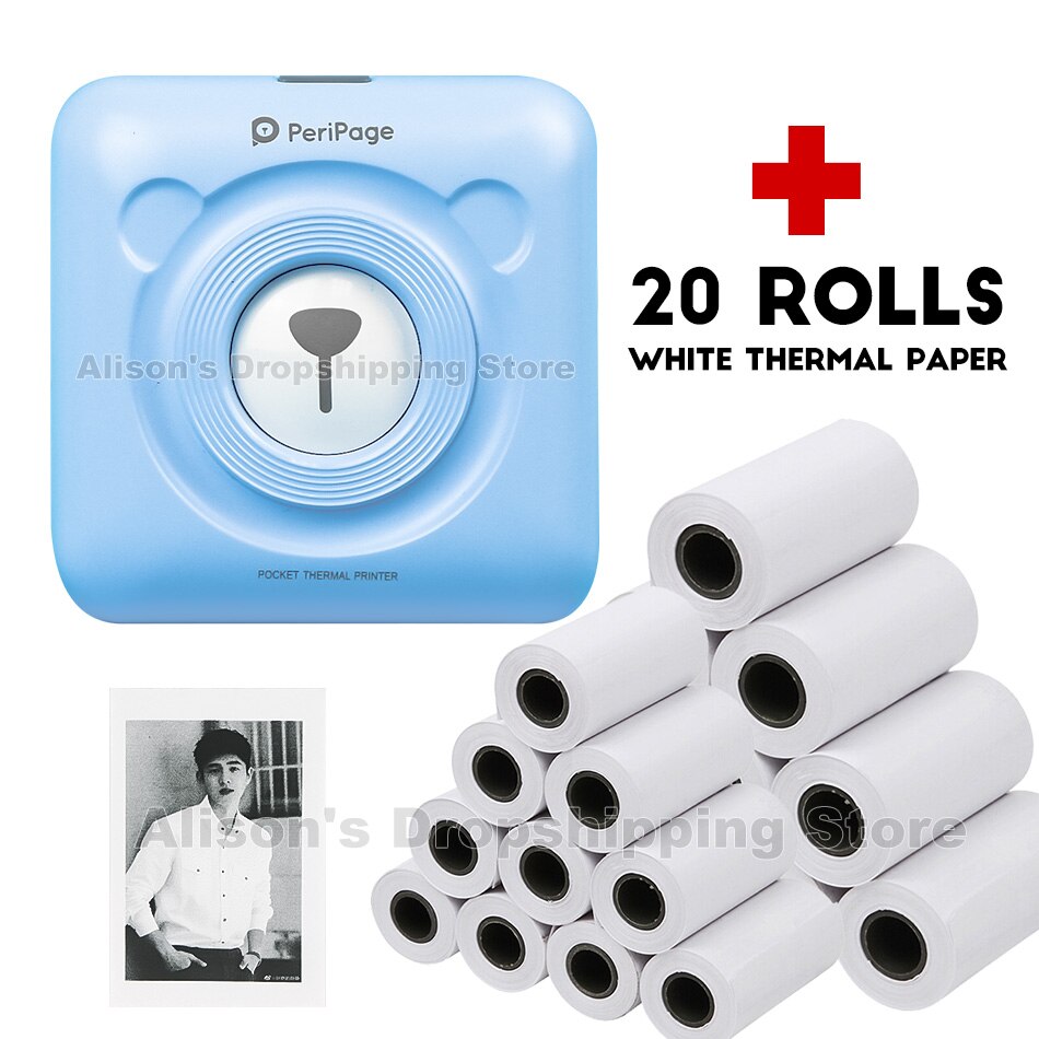 Pocket Printer 58 Mm Mini Draagbare Bluetooth Draadloze Paper Photo Printer Pocket Thermische Afdrukken Usb Verbinding Impresoras Fotos