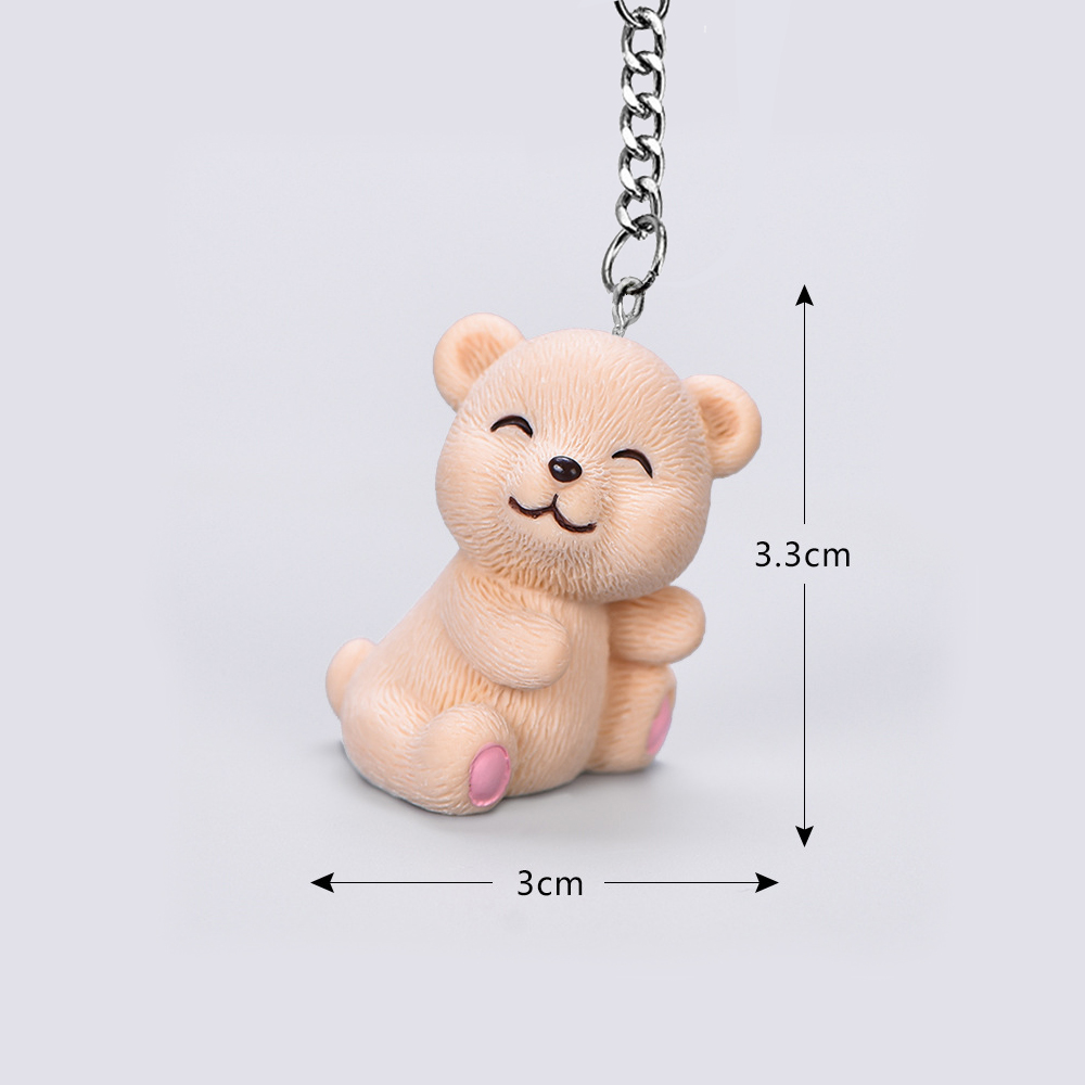 Cartoon Hars Beer Pop Sleutelhanger Vrouwen Mannen Leuke Anime Teddy Sleutelhanger Op Tas Auto Trinket Sieraden Bruiloft Meisjes: TRANSPARENT