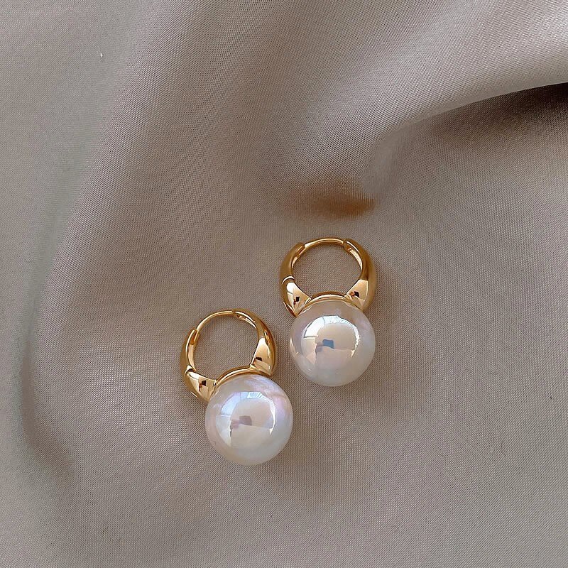 Boucles d'oreilles Vintage en perles pour femmes, bijoux géométriques de luxe, mignon pour filles