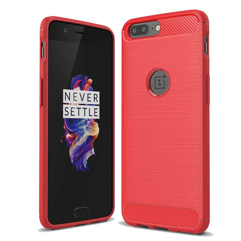 Mokoemi Schock nachweisen Silikon 5,5 "Für Oneplus 5 fallen Für Oneplus 5 praktisch fallen Abdeckung: rot