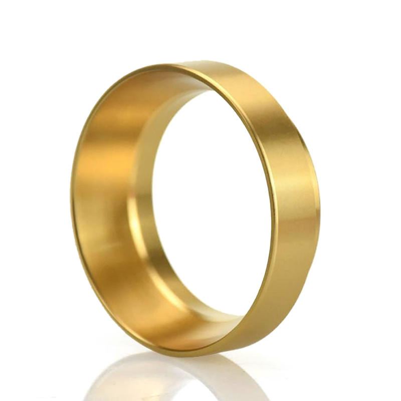 Stainless Steel Coffee Filter Handmade Espresso Dosing Funnel Universal Coffee Cylinder Cachter Powder Dosing Ring Coffee Maker: gold / 51mm