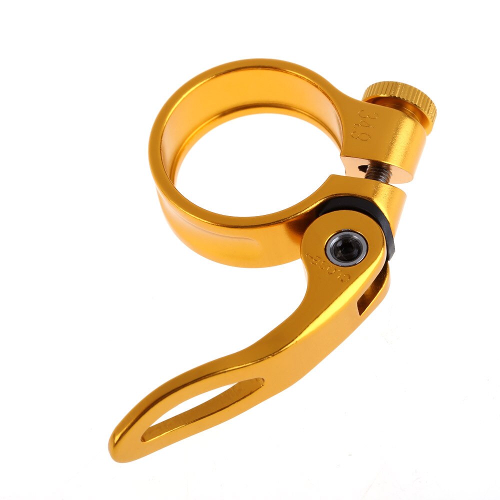 Tija de sillín para bicicleta de montaña y carretera, aleación de aluminio, 30,8mm-31,6mm, liberación rápida, pinza de tubo: YELLOW